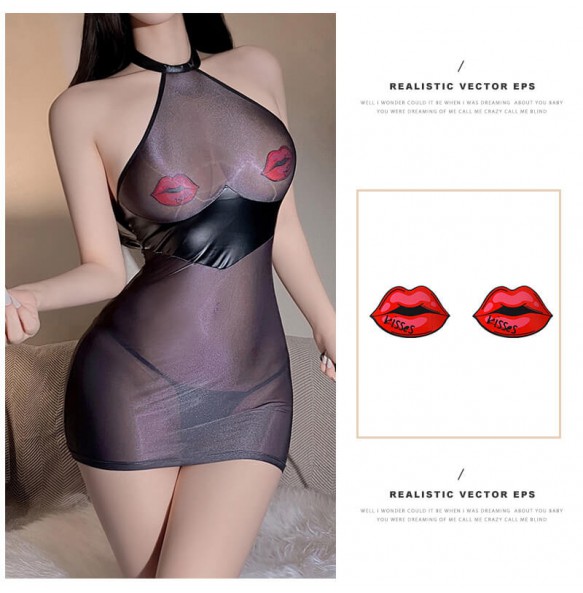 FEE ET MOI - Nipple Sticker Accessories (Red Lip-shaped)